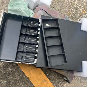 Clover D100 Black Cash Drawer with Removable Tray, POS jack plug in, 1 Key